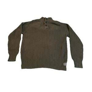 American Eagle Outfitters Sweater Men's XL Olive Green Wool Chunky Pullover